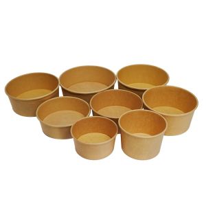 Wholesale customized eco-friendly and biodegradable kraft paper salad takeaway