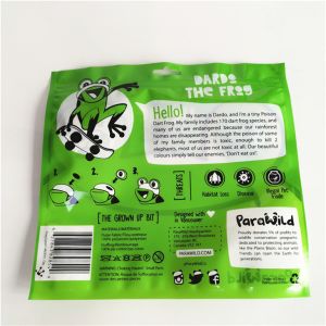 Resealable Moisture Proof Three Side Sealed Flat Packaging Plastic Pouch Bag