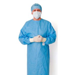Non Woven Disposable Gowns sms PP Medical patient wear surgical gowns custom