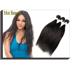 Quality Remy Virgin Human Hair Extensions Natural Black , Peruvian Human Hair for sale