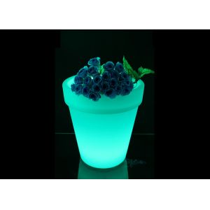 Plastic Plant Container Light Up Furniture , Rechargeable Led Bar Furniture
