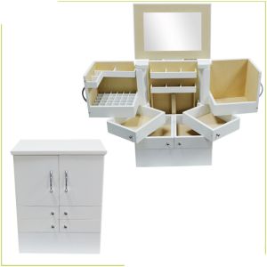 China KD Package NC Painting Wooden Makeup Cabinet Space Saving Furnitures on sale