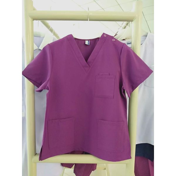 Cotton Disposable Lab Coats Doctors Nurses Men Women Pink Hospital Gown