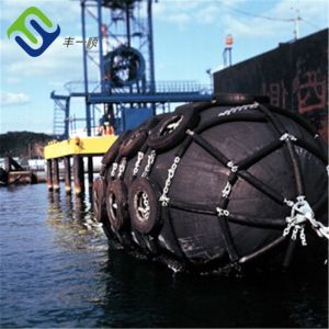 Marine Ship Dock Pneumatic Rubber Fenders With Chain And Tyres