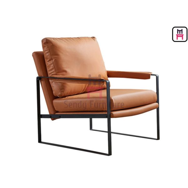 Buy Metal Frame Unfolder Leather 0.55cbm Upholstered Sofa Chair at wholesale prices