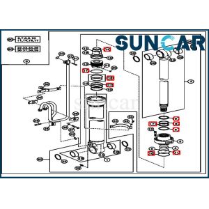 China Boom Cylinder Kits 4662889 Hydraulic Repair Sealing Kit Fits John Deere 220DW on sale