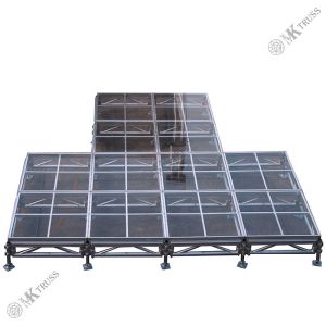 Easy Setup Stage Truss with 18mm Plywood or Tempered Glass Top Aluminum Alloy