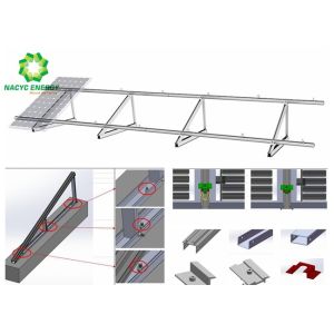 Patented Design Flat Roof Solar Mounting System Fast And Easy Installation