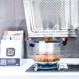 Double Ears 3L Clear High Borosilicate Glass Soup Pot