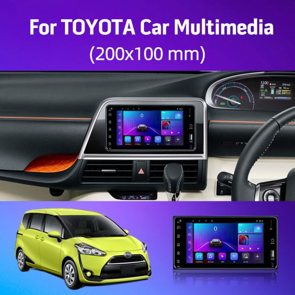 7 Inch Toyota Android Car Stereo 200*100mm Touch Screen Apple Carplay