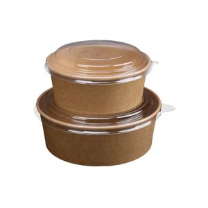 Biodegradable Disposable Microwave Fast Food Container kraft paper bowl coffee