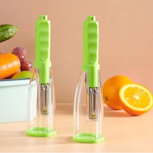 Multifunctional Storage Vegetable And Fruit Peeler With Cylinder