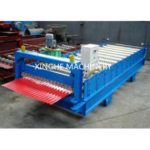 Quality Industrial Glazed Tile Roll Forming Machine With Hydraulic Decoiler Machine for sale