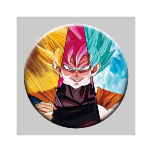 Round 5x5cm 3D Flip Lenticular Anime Pins With Goku