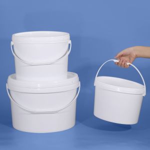 Red Yellow Transparent Colored 20L Plastic Bucket Container With Lid