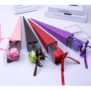 Recyclable Custom Thanksgiving Day Shape Flower Gift Box With Transparent Window