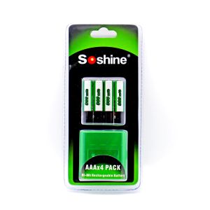 Soshine 1.2V Ni-MH Rechargeable 10440 AAA/Micro 900mAh 4pcs