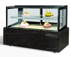 Buy Square Glass Base Industrial Refrigeration Unit Industrial Refrigeration Equipment With 2 Shelves at wholesale prices