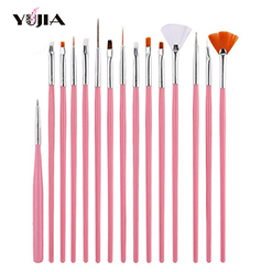 5Pc Dual-ended Nail Scrubbing Brush Rhinestone Handle Silicone Nail Brush