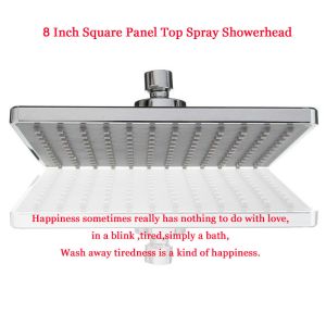 Fixed Ceiling 8in Square Waterfall Shower Head Single Function