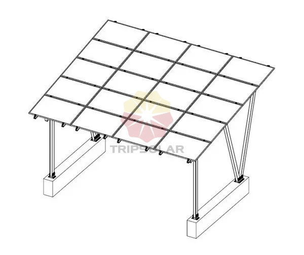 Buy 1.4KN/m2 Snow Load and 60m/s Wind Load Aluminum Structure for Solar Carport Mounting at wholesale prices