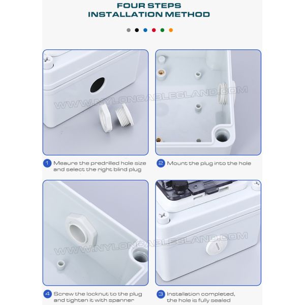 Blind Plugs Plastic PG Type Gray or Black IP54/IP68, Round Blanking Plugs (Stopping Plugs) Nylon PG7~PG48 Thread for Sealing Holes