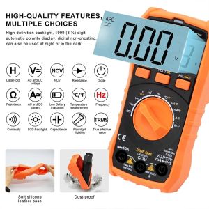6000 Counts Industrial True Rms Multimeter With Temperature Backlight