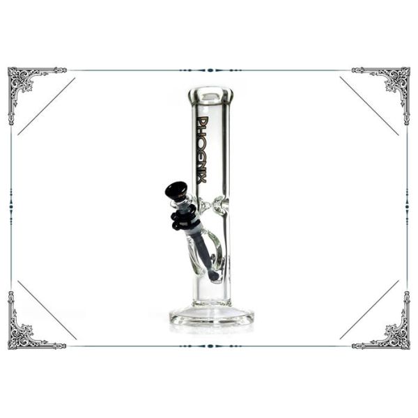 PHOENIX STAR 9MM Glass Bongs Straight Tube Smoking Water Pipe
