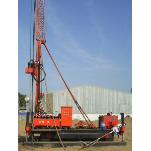 Jet - grouting drilling Crawler drilling rig Double winch and high drill tower
