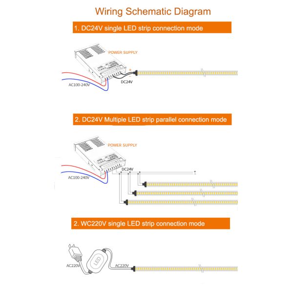 LED Linear light with outdoor waterproof exterior wall indoor living room ceiling 12V decoration Strip lights