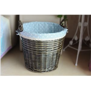 Wicker laundry basket willow laundry basket water cleaning round square