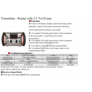 Industrial Construction Zoomlion Concrete Pump Parts HBC Remote Control