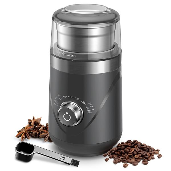 Buy Grey Electric Coffee Grinder SS304 150W Handheld Coffee Bean Grinder at wholesale prices