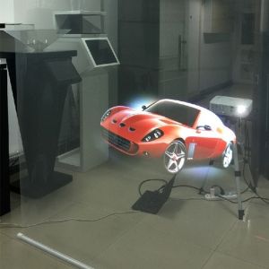 3D Advertising Rear Projection Film Daylight Glass Holographic 100um Transparent