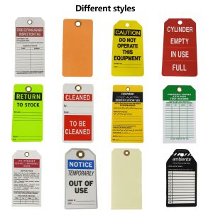 Eco-Friendly PVC Safety Lockout Tag Inspection Tag for Printed Lockout Tags