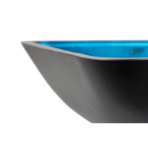 Turquoise Rectangular Wash Hand Basin Bathroom Sinks Top Mount