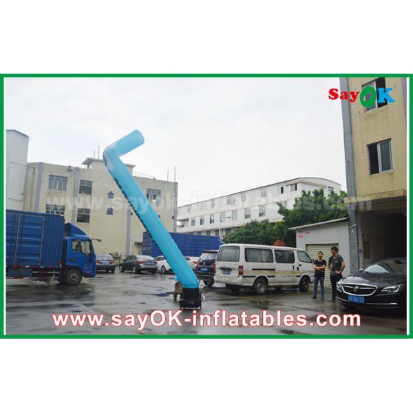 Inflatable Waving Man 3-5mH Blue AIr Dancer With Logo And Company Name For Advertsing