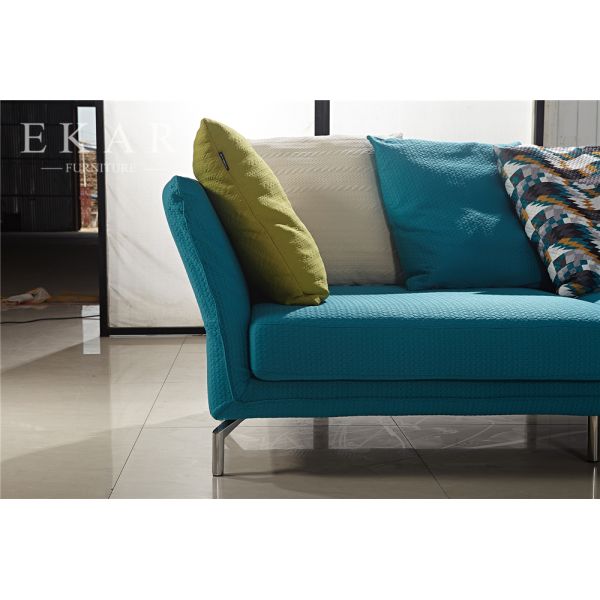 Leather and Fabric 6 Seater Modern Living Room Sofa Set AW-ES17-1733