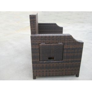 Outdoor Pool Rattan Expansion Daybed , Resin Wicker Furniture
