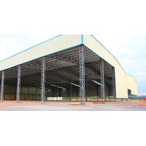 Prefab Light Span Steel Warehouse with Truss Roof