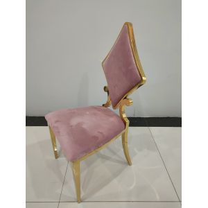 Flannel Stainless Steel Leg Dining Chairs