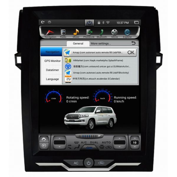 Ouchuangbo Vertical Screen Tesla Style Android 6.0 for Toyota Reiz 2014-2016 with gps navi multimedia audio player