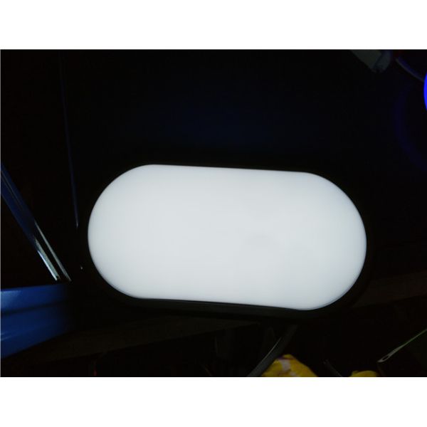 Black Housing Weatherproof LED Bulkhead Lamp 60Hz 15W 20W CE RoHS BIS