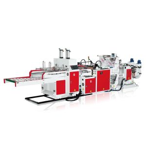 Quality Fully Automatic Single Volume T Shirt Bag Making Machine 400mm Width Three Lines for sale