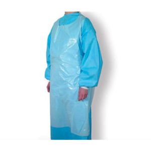 Quality Adult Disposable Plastic Cooking Aprons , Sigle Use Plastic Waterproof Aprons With Ties for sale