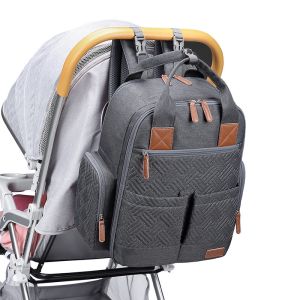 23L Embroidered Large Capacity Diaper Bag Backpack 0.9kg