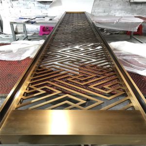 Gold Metal Laser Cut Panels For Sunshades Louver Window Screen