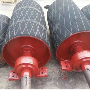 Temperature Resistant 10mm Rubber Lagging Pulley Conveying Large Stone