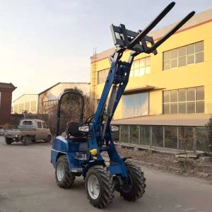 18.2KW Small Hydraulic Wheel Loader KUBATA Engine Mini Compact Wheel Loader