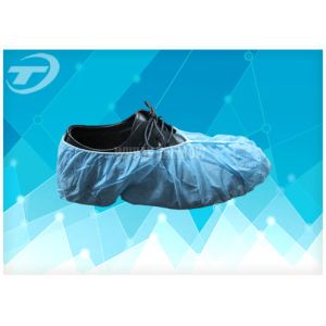 Blue SPP Nonwoven Disposable Waterproof Shoe Covers For Protection Use